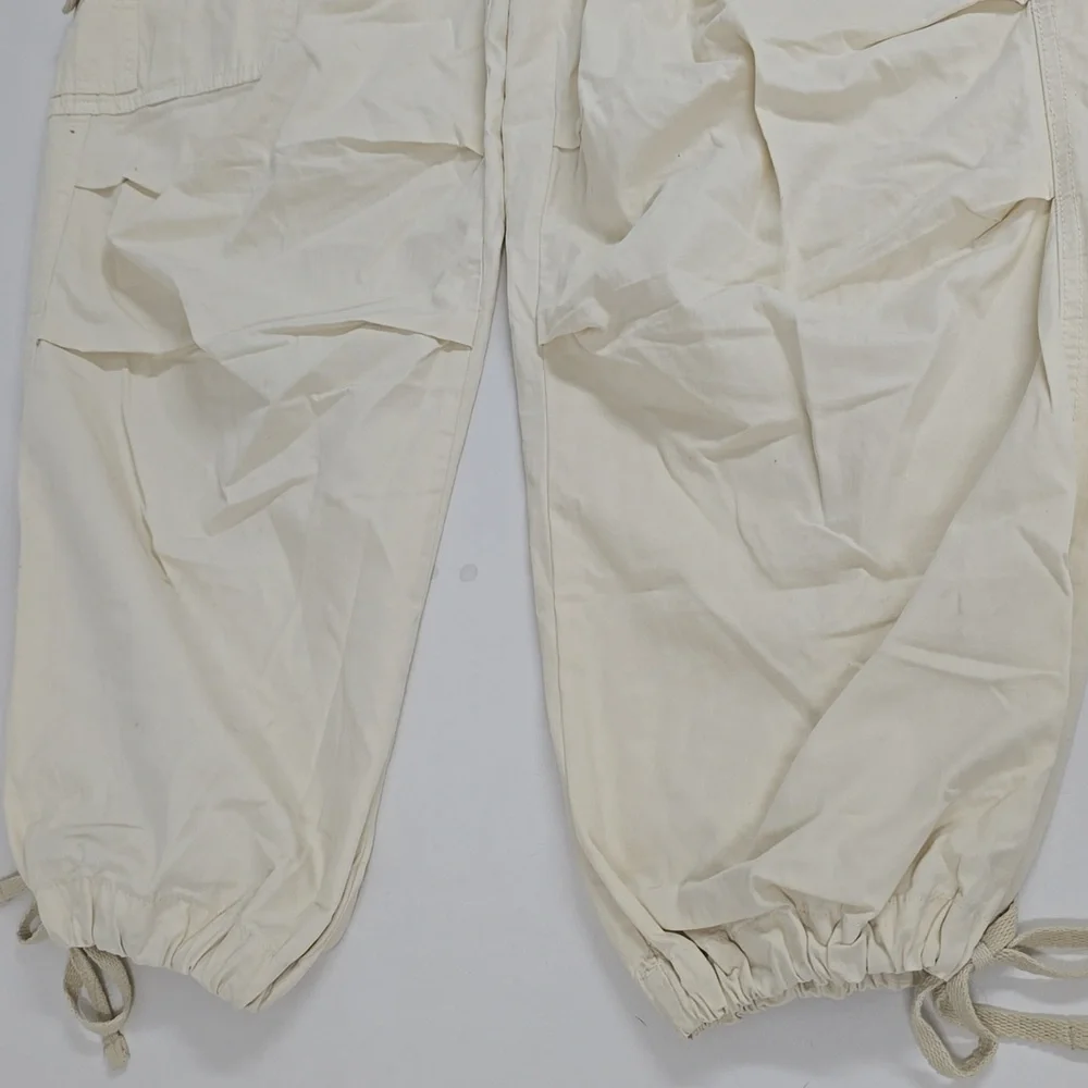 Jaded London Pants Mens S Beige Baggy Utility Cargo Parachute Paratrooper - Picture 6 of 11